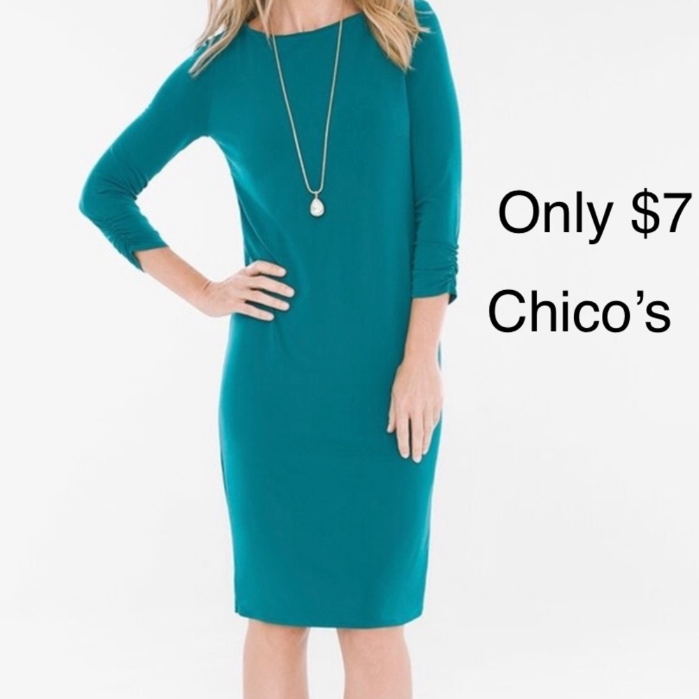 Chico’s Teal Sheath Dress